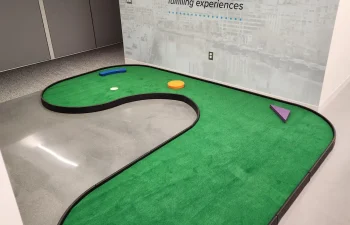 Corporate Team Building Mini Golf Rental in Office Building